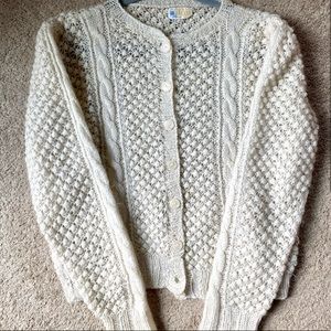 Vintage hand knit cable sweater.